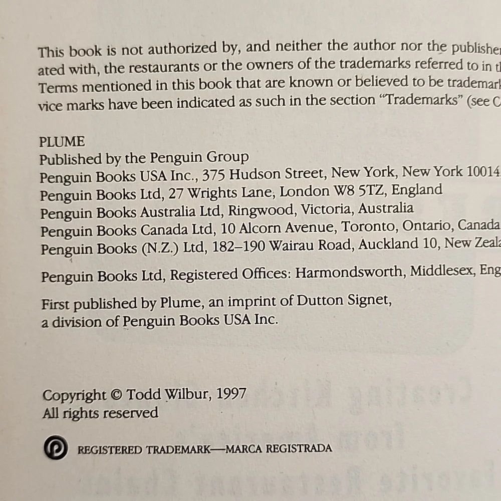 Top Secret Restaurant‎ Recipes Book